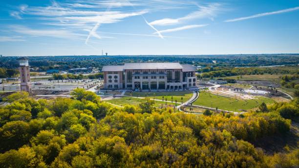 An aerial shot of University of North Texas, Frisco Texas